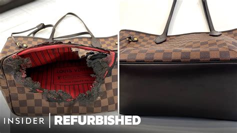 How A Burned Louis Vuitton Neverfull Bag Is Restored 